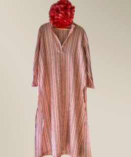 Çizgili Kaftan Elbise